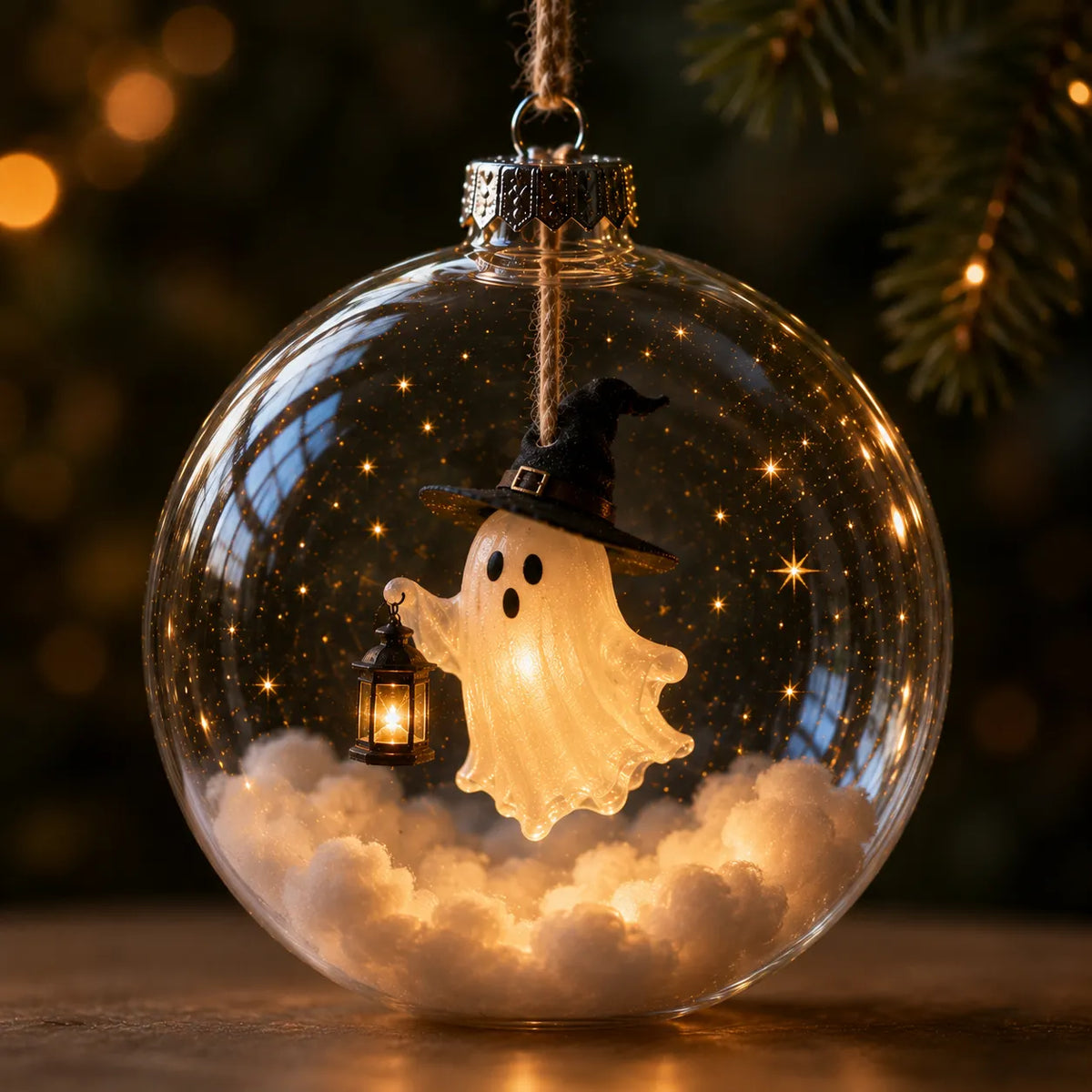 🎃 Limited Halloween Collection-Glowing Halloween Ornament Collection – Cat, Witch, Pumpkin & Ghost Baubles