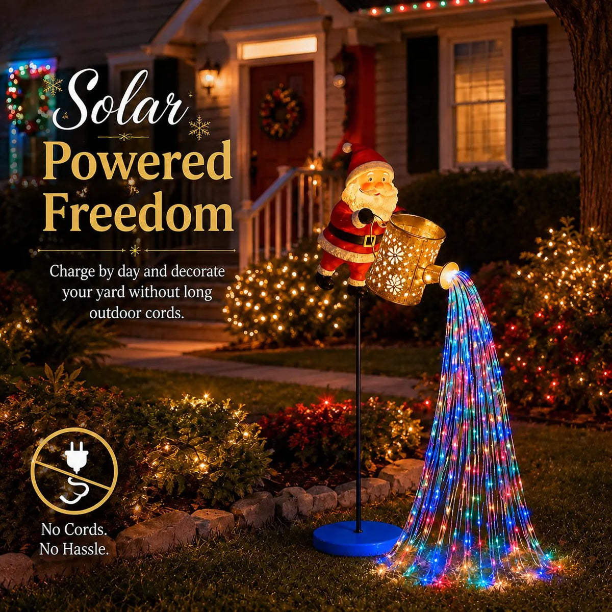 Solar Santa Waterfall Christmas Light🎅🔥