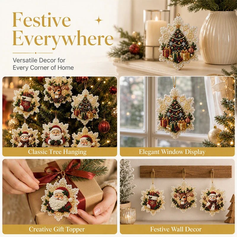 🎄 DIY Diamond Painting Ornaments | Christmas Set