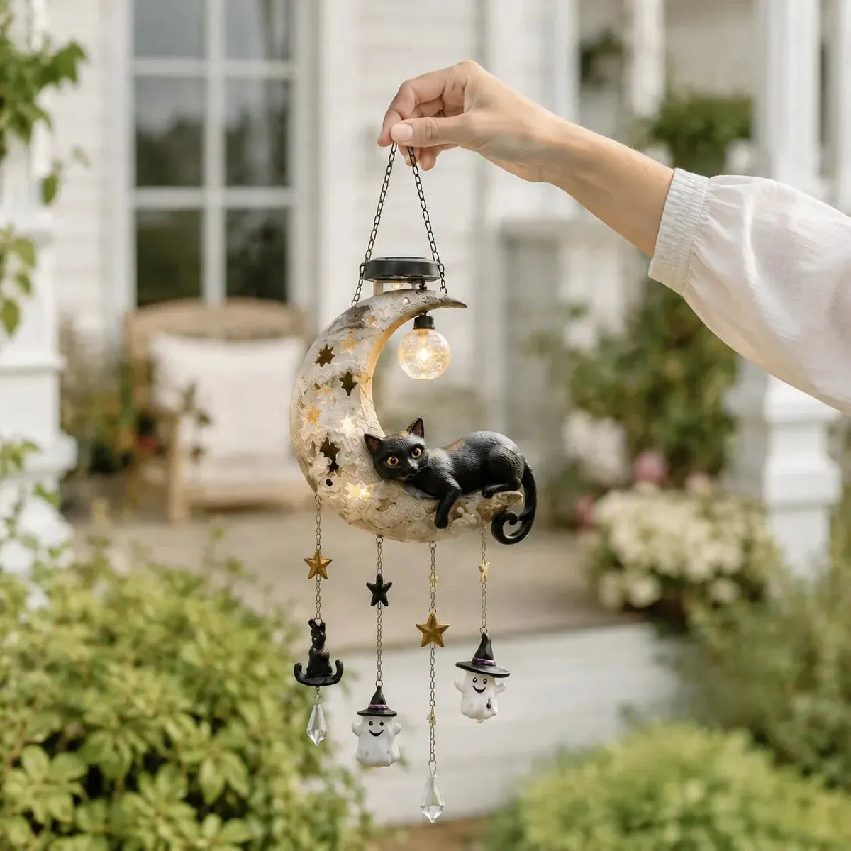 🔥HOT SALE🔥🌙 Every Breeze Carries a Little Halloween Magic——Solar Hanging Lantern for Outdoor Halloween Décor