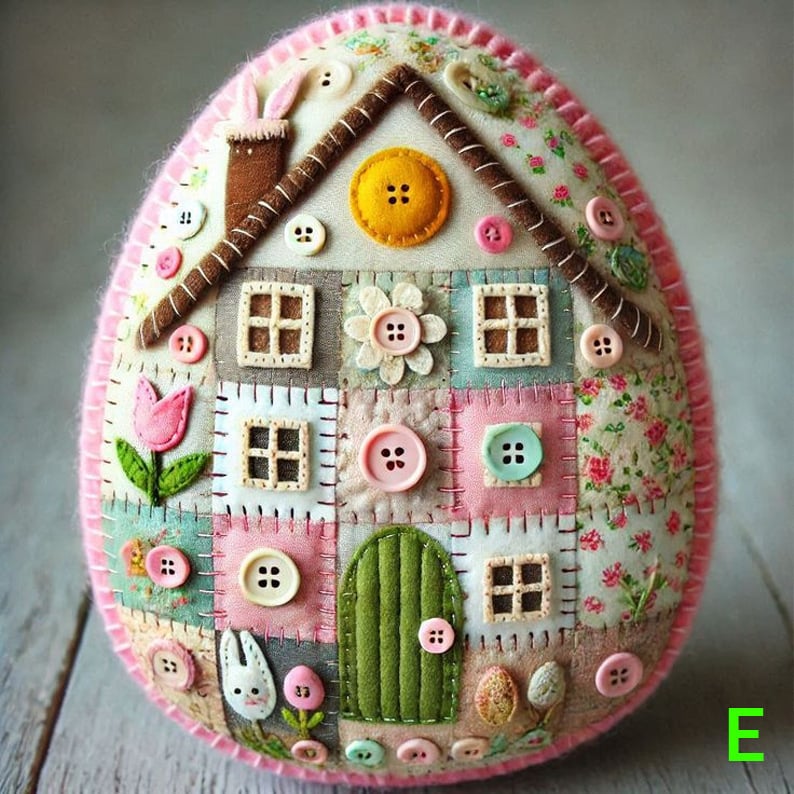 🏡Hot sale 50%OFF 🥚Patchwork Felt Egg House DIY Kit