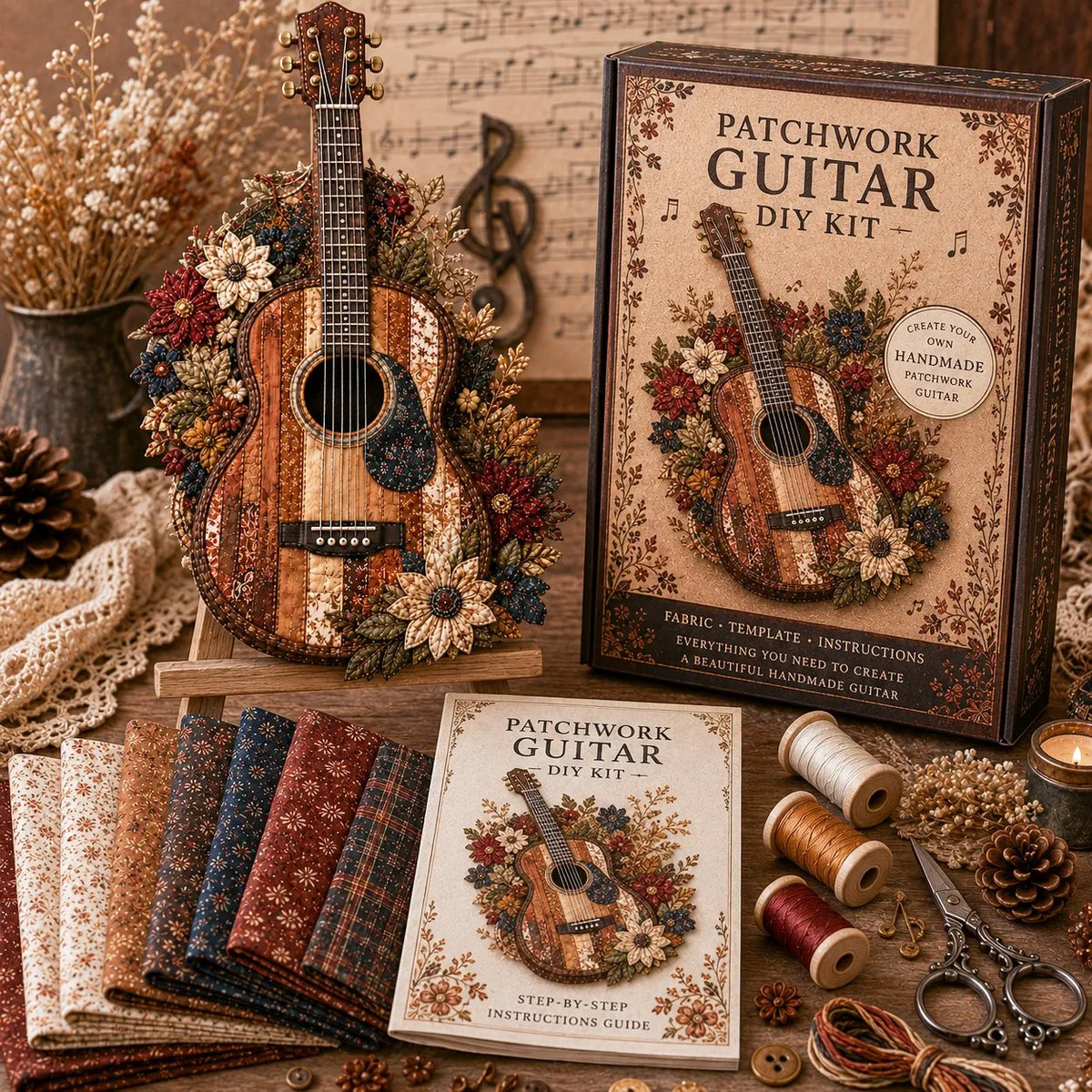 🎶Vintage Patchwork Music Instrument DIY Kit