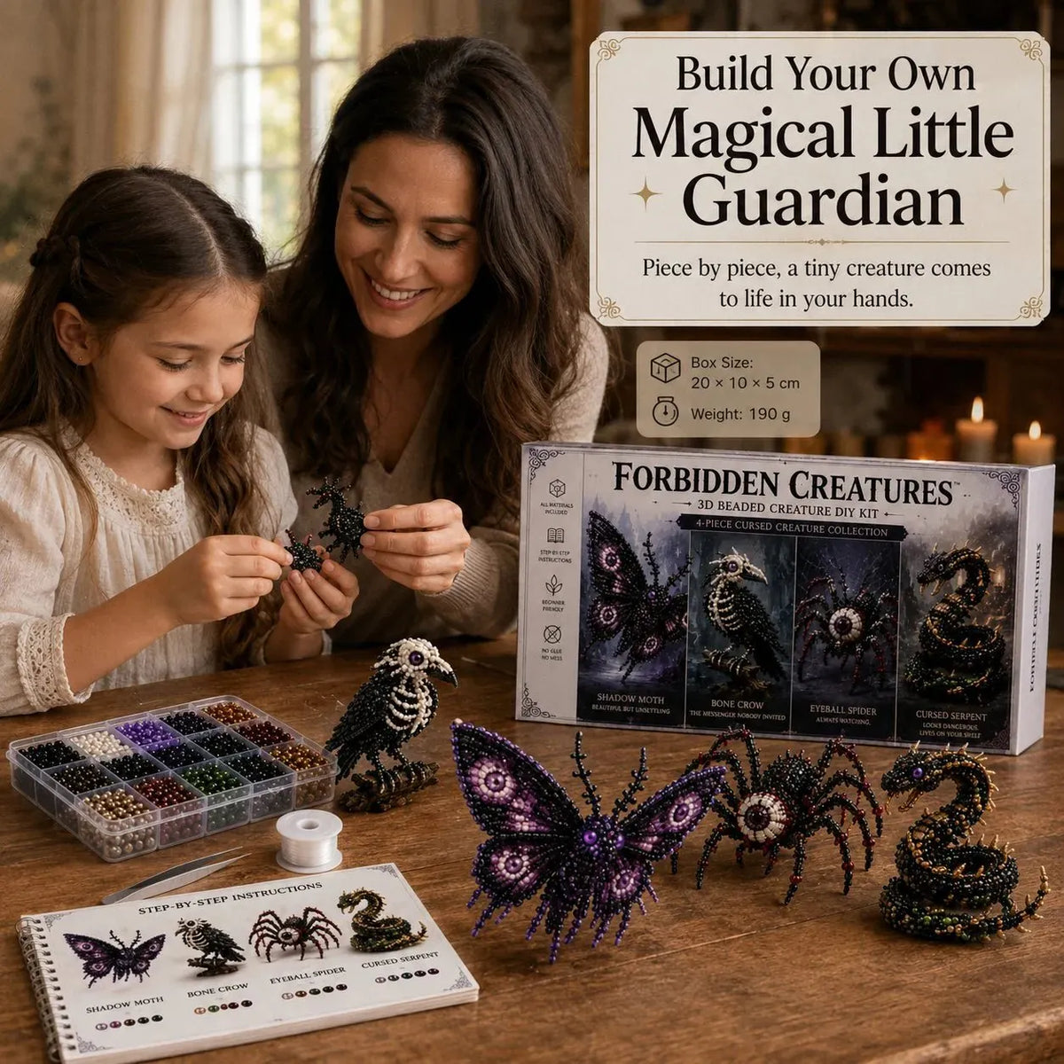 Enchanted 3D Beaded Animal DIY Family Craft Kit