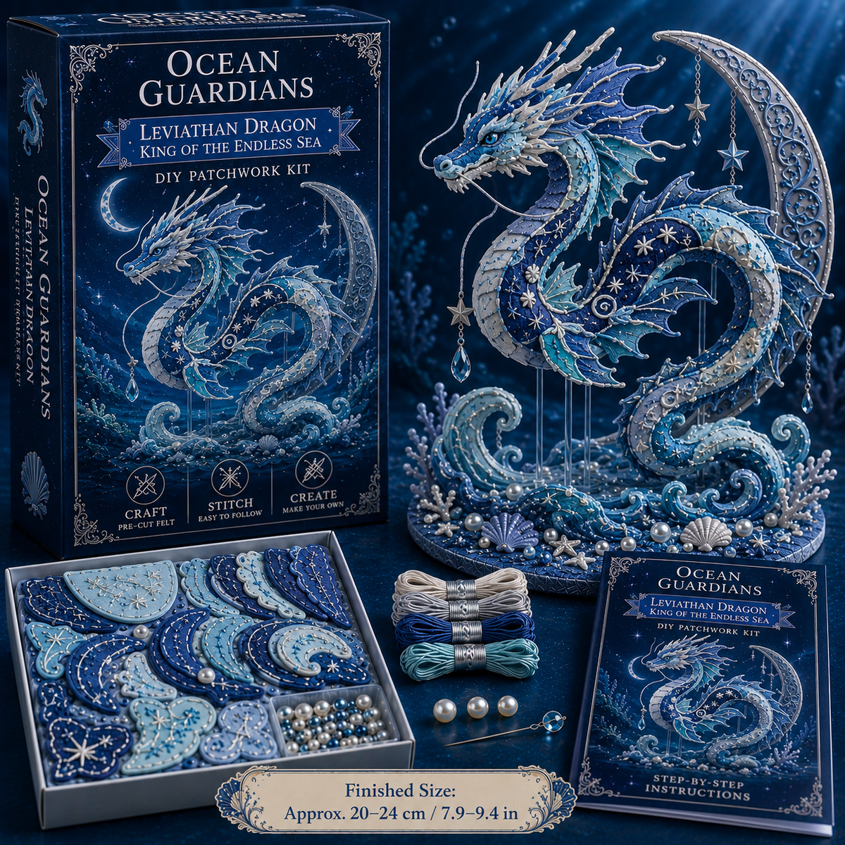 🔥LAST 4 HOURS,BUY 2 GET 1 FREE — Each discount is $8.5🎁 Ocean Guardians DIY Patchwork Kit Collection🌊