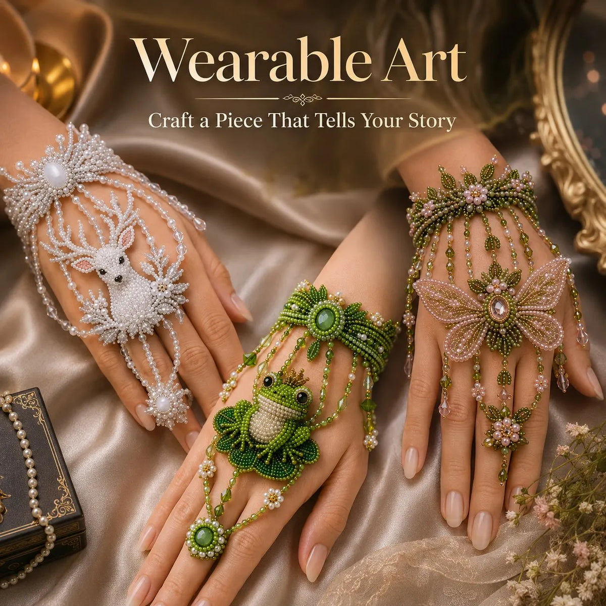 ✨Enchanted Forest DIY Beaded Hand Bracelet Kit,