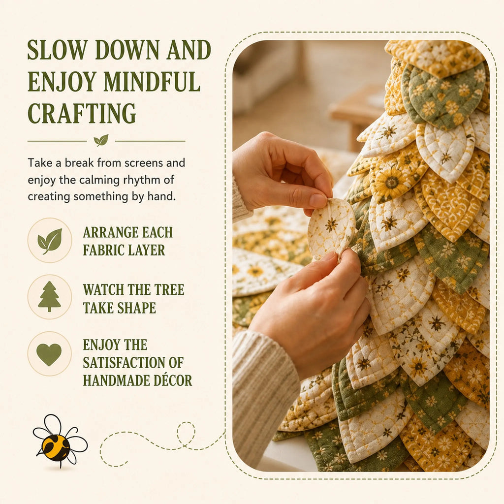 🔥LAST DAY 50% OFF -🌻Sunflower Bee Garden Tree DIY Kit-Handmade Fabric Tabletop Tree Decor
