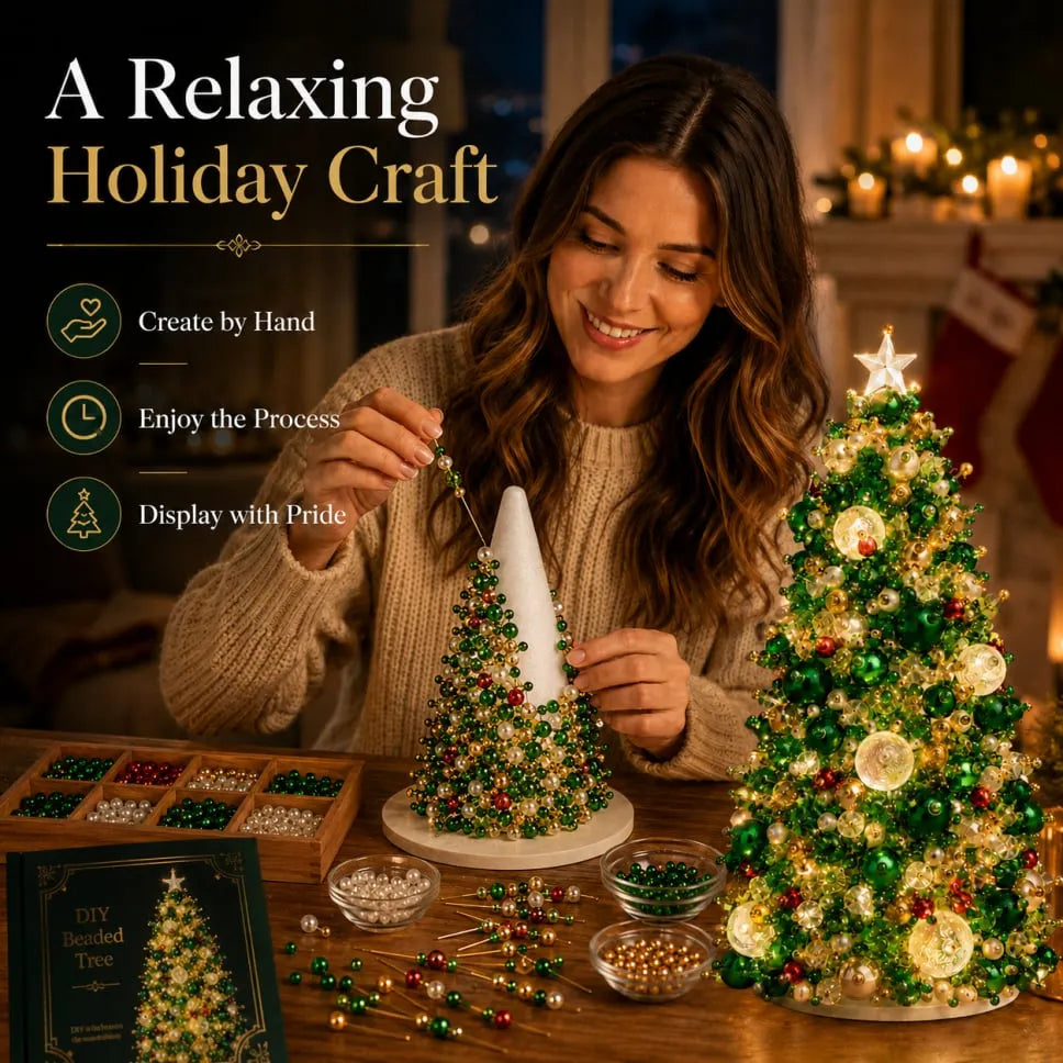 🎄 DIY Beaded Mini Christmas Tree Kit – Create Your Own Glowing Holiday Decoration - Limited Time 50% OFF