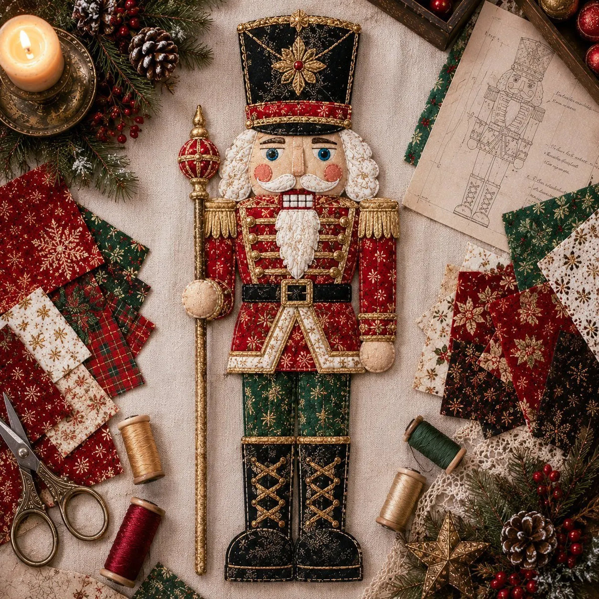 🎄 DIY Christmas Fabric Wall Hanging Kit | Create Your Own Quilted Santa, Angel & More | Cozy Holiday Door Decor for Home & Gift Giving 🎅
