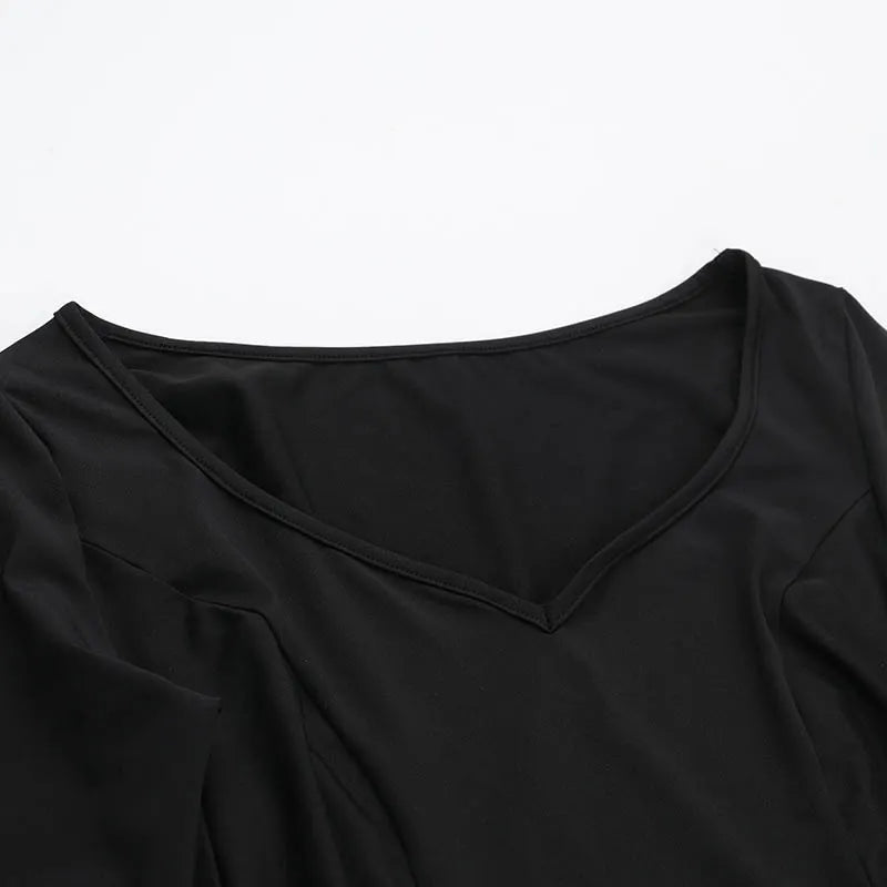 Women's Gothic Batwing Flare Sleeve V Neck Bodycon Dress – Halloween Costume
