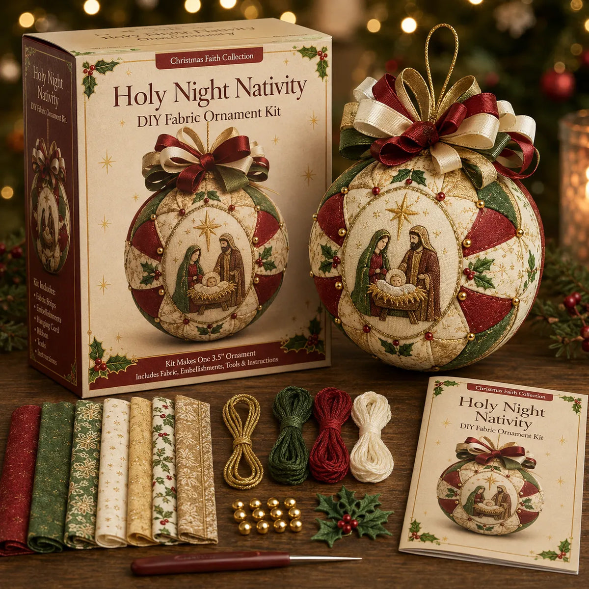 ⏳Only Today BUY 3 GET 1 FREE🔥49% OFF –  DIY Christmas Patchwork Ornament Kit