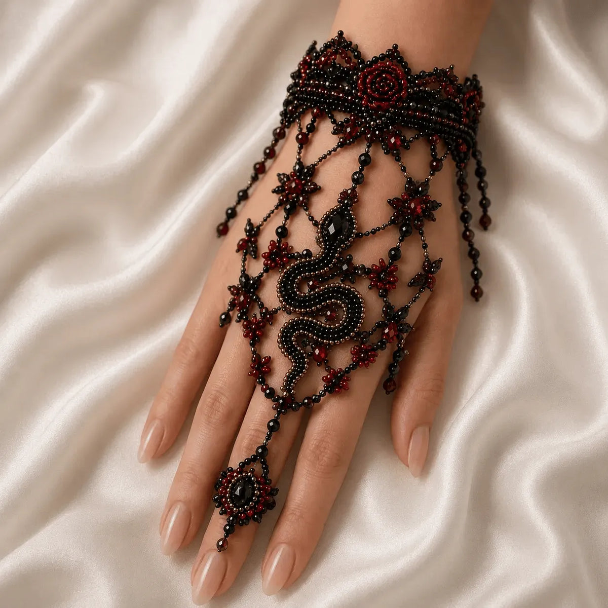 ✨Enchanted Forest DIY Beaded Hand Bracelet Kit,
