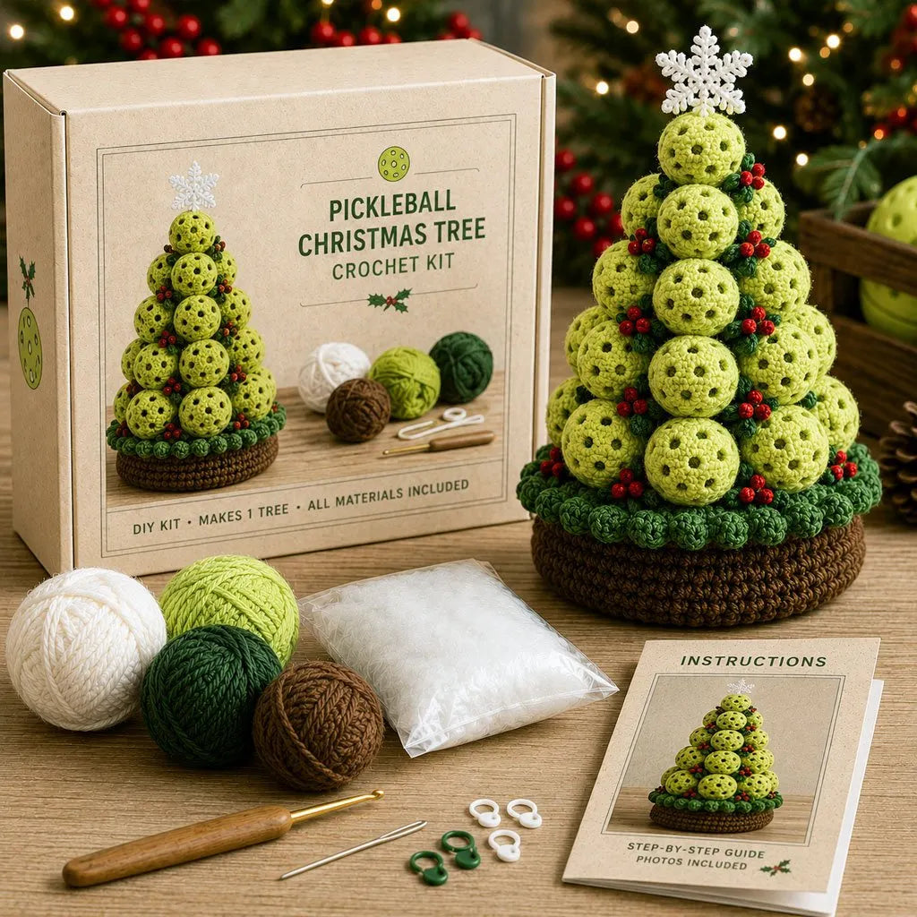 🔥LAST DAY 50% OFF - 🎄Sports Ball Christmas Tree Crochet Kit