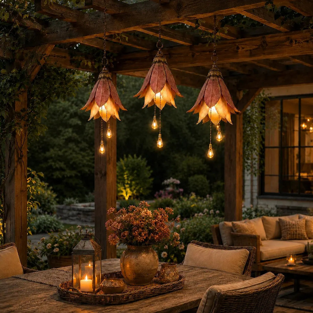 🌸🏠Vintage Hanging Flower Lights – Warm Glow Garden & Patio Decor