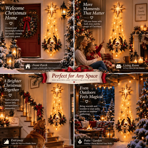 ✨✝️ Bethlehem Star of Faith – Lighted Nativity Wall Decor✝️