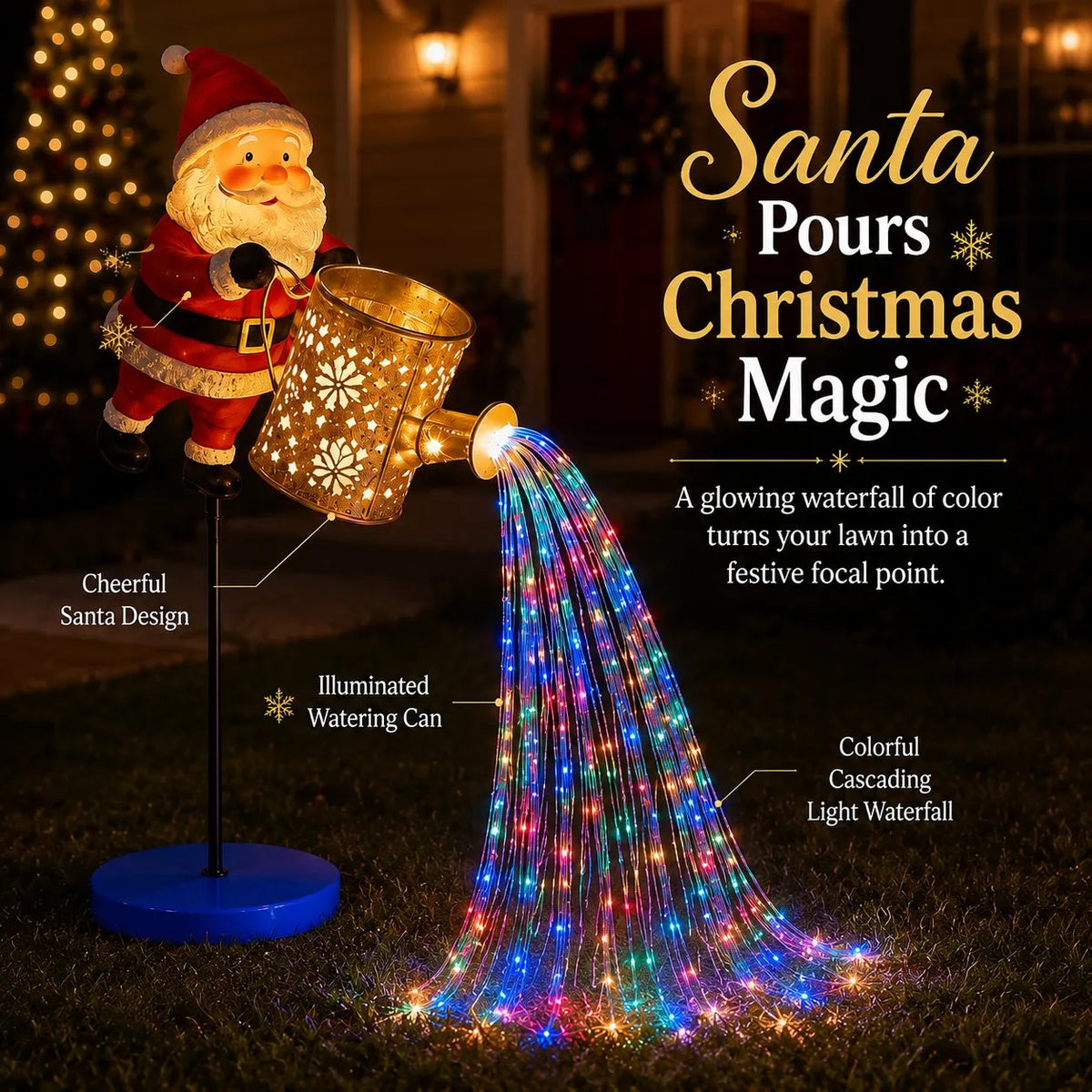 Solar Santa Waterfall Christmas Light🎅🔥