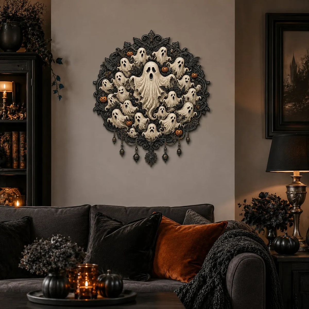 🦇 Gothic Halloween Wall Art Collection | Metal Skull, Ghost & Bat Decor with 3D Visual Effect for Haunted Wall Displays 🎃