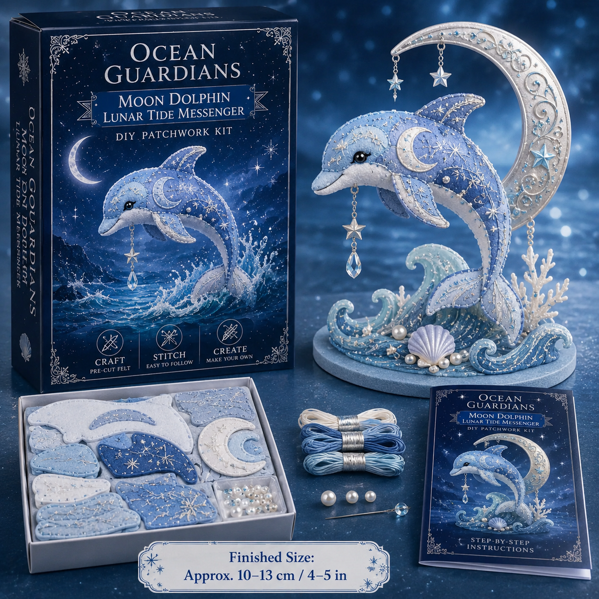 🔥LAST 4 HOURS,BUY 2 GET 1 FREE — Each discount is $8.5🎁 Ocean Guardians DIY Patchwork Kit Collection🌊