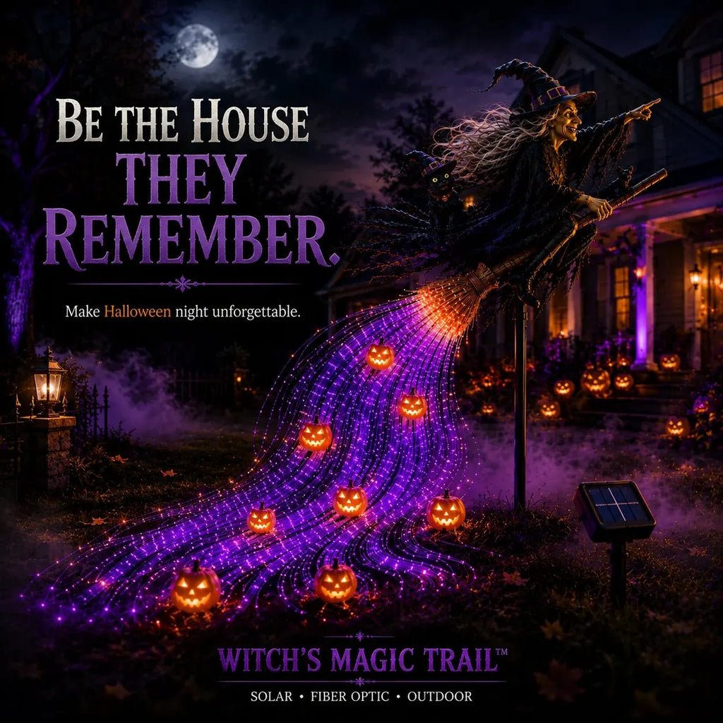 🔥Buy 2 Get 20% OFF🔥🎃 HALLOWEEN MAGIC SALE  49% OFF - Witch’s Magic Trail ✨ Solar Fiber Optic Yard Light