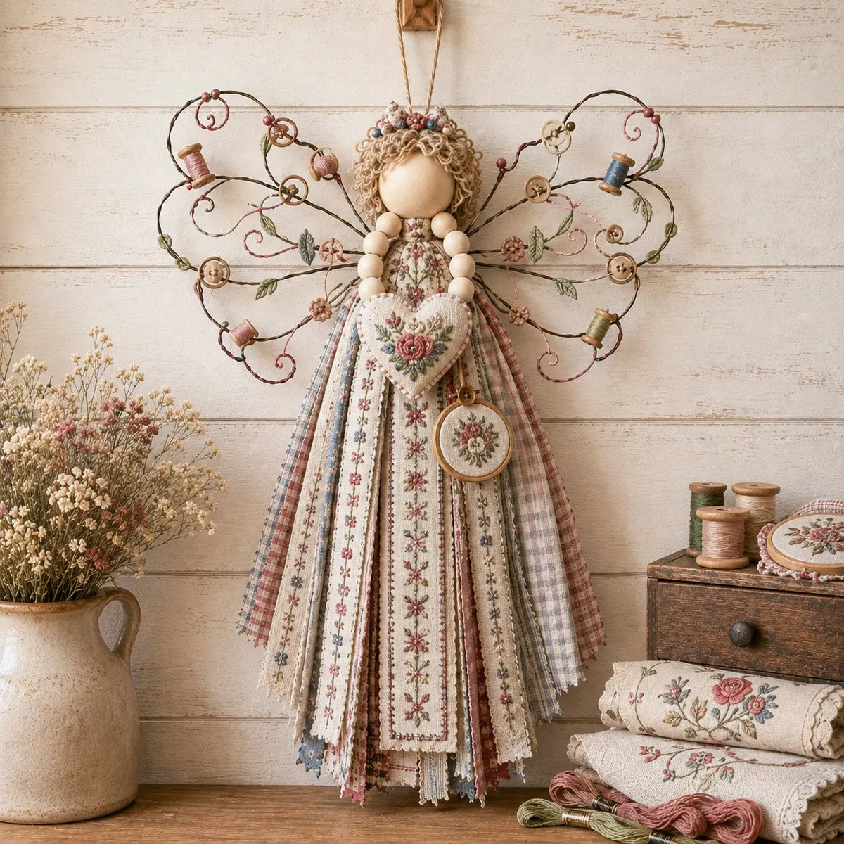 🔥Last Day 50% OFF - 🪽 Angel Fabric Hanging DIY Kit (📦Buy 2 Free Shipping)