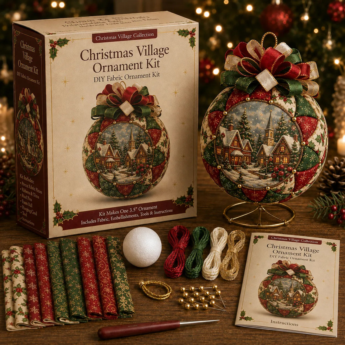⏳Only Today BUY 3 GET 1 FREE🔥49% OFF –  DIY Christmas Patchwork Ornament Kit