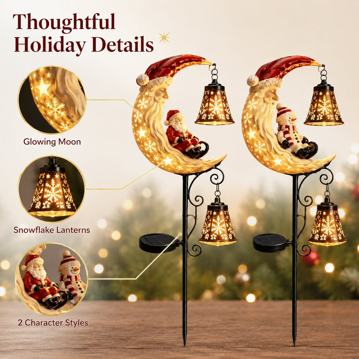 🎅Christmas Early Discount 49% Off - 🔥Santa’s Moonlight Lantern Solar Garden Stake⛄