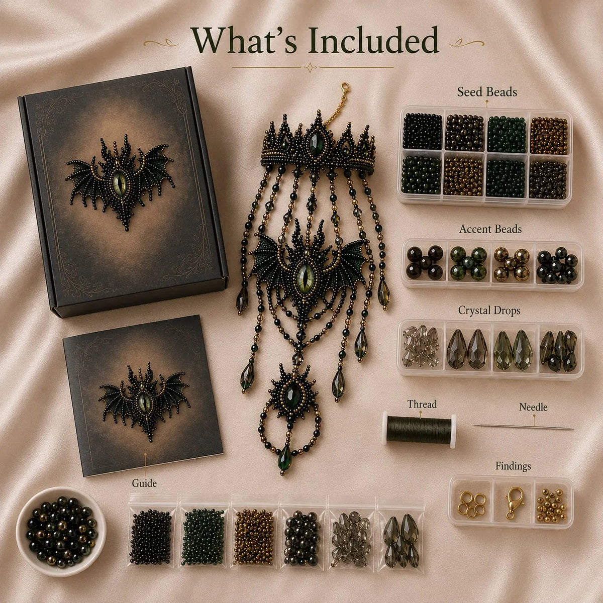 ✨Enchanted Forest DIY Beaded Hand Bracelet Kit,