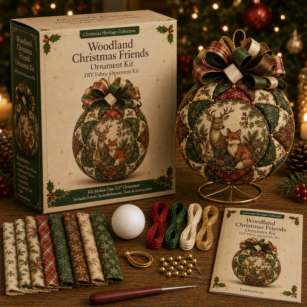 ⏳Only Today BUY 3 GET 1 FREE🔥49% OFF –  DIY Christmas Patchwork Ornament Kit