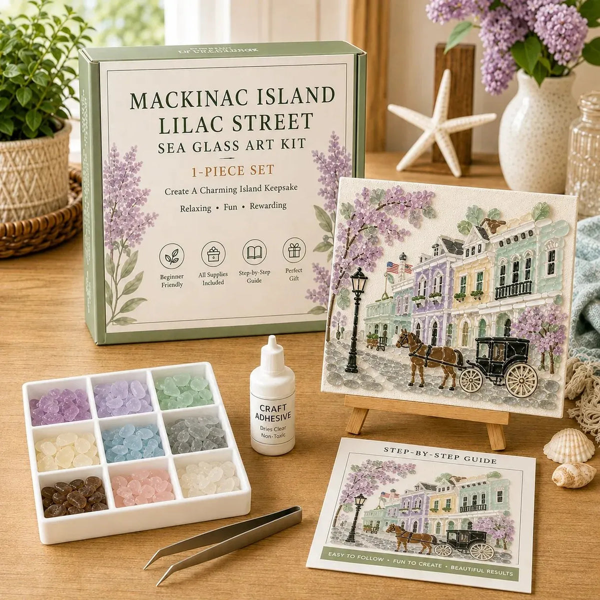 🔥LAST DAY 50% OFF - ✨ Timeless American Destinations Sea Glass Art Kit