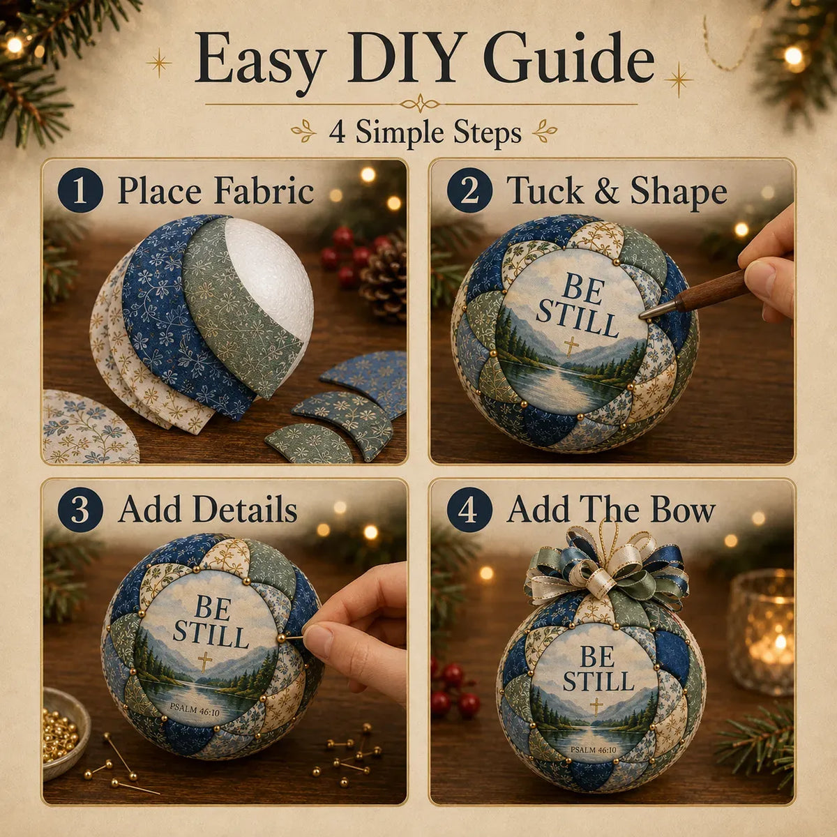 🔥LAST DAY 50% OFF - 🎄Christmas Faith Patchwork Ornament DIY Kit