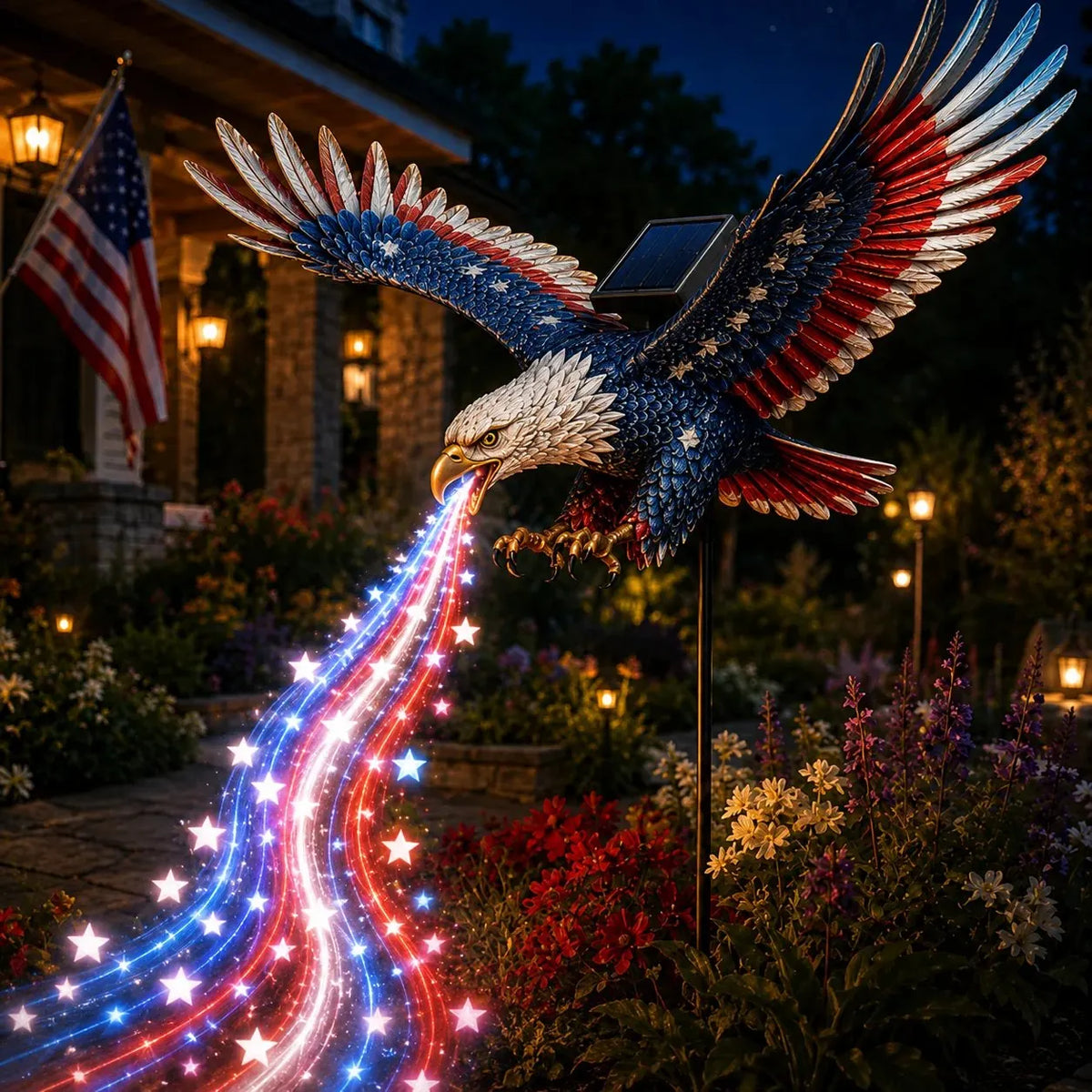 🔥Buy 2 Get 20% OFF🔥🦅 250th Anniversary Special – Eagle of Freedom Solar Garden Light