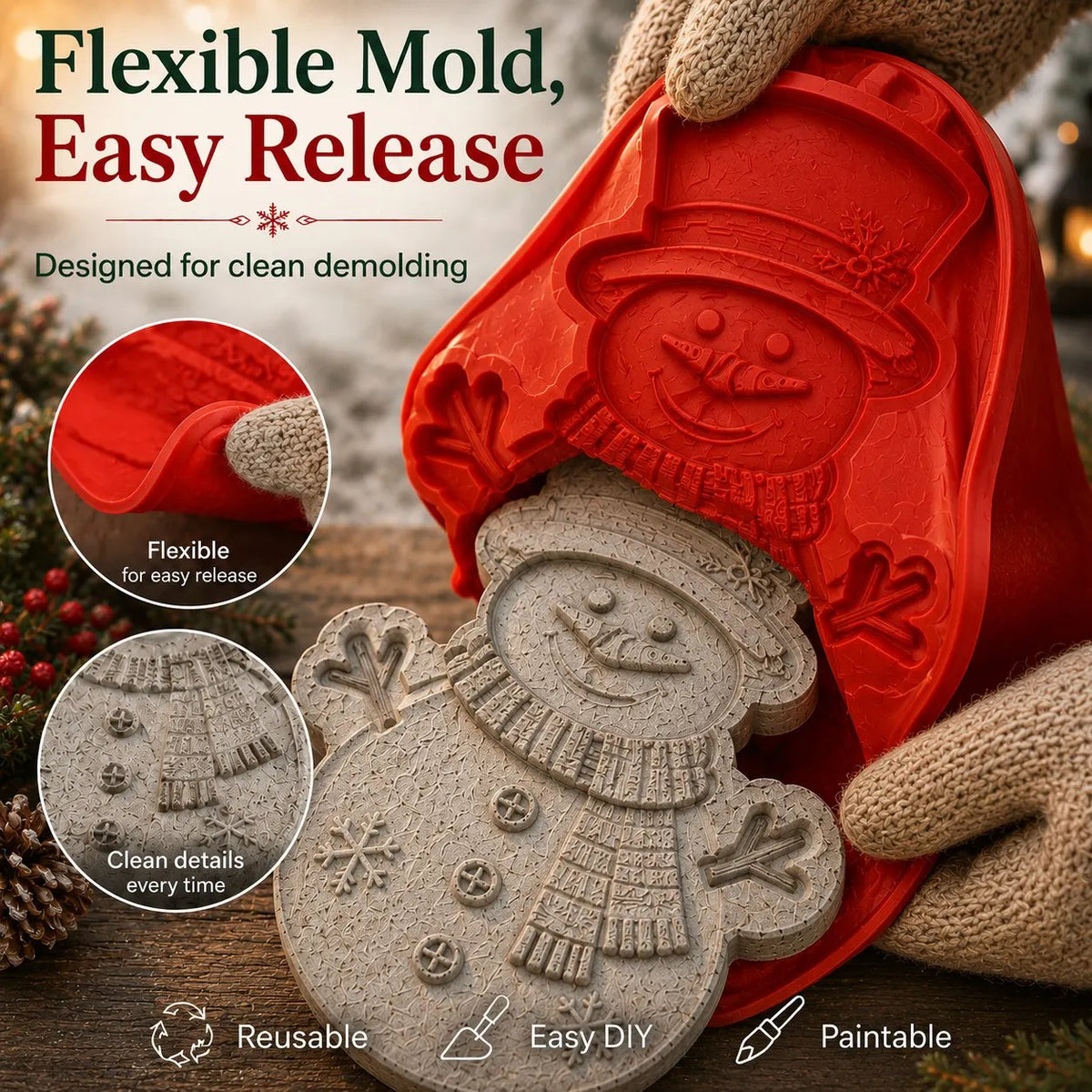 💥 LAST DAY 49% OFF – ☃️ Reusable Snowman Garden Path Maker – Make Your Winter Garden Truly One of a Kind (📦 Buy 2, Get Free Shipping)