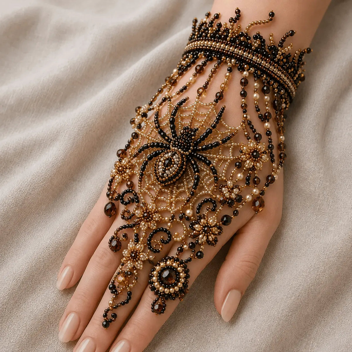 ✨Enchanted Forest DIY Beaded Hand Bracelet Kit,