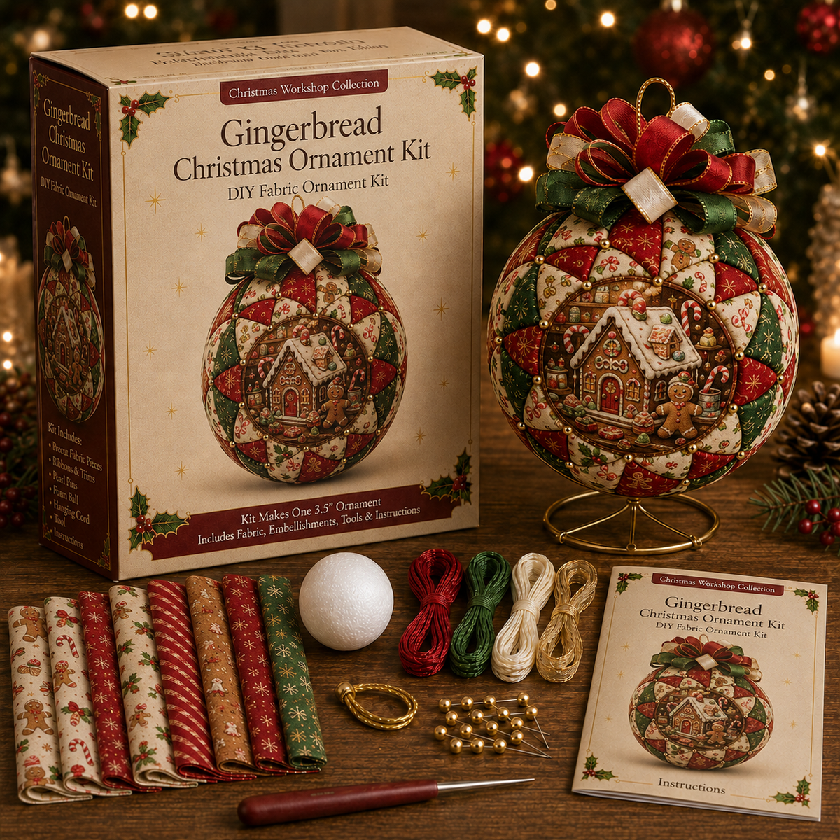 ⏳Only Today BUY 3 GET 1 FREE🔥49% OFF –  DIY Christmas Patchwork Ornament Kit