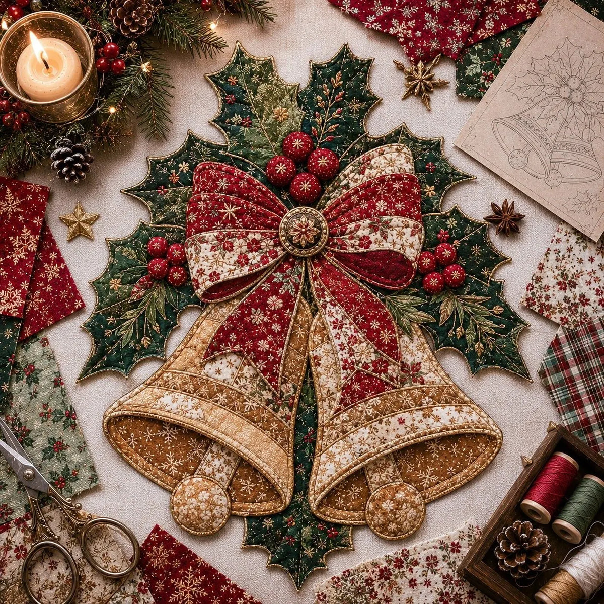 🎄 DIY Christmas Fabric Wall Hanging Kit | Create Your Own Quilted Santa, Angel & More | Cozy Holiday Door Decor for Home & Gift Giving 🎅