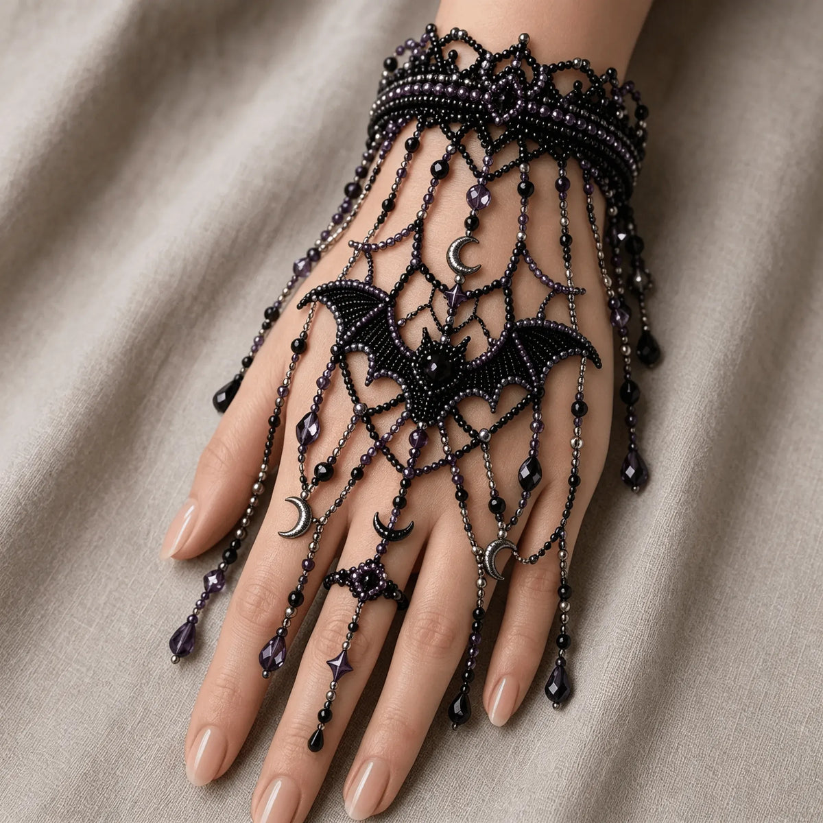 ✨Enchanted Forest DIY Beaded Hand Bracelet Kit,