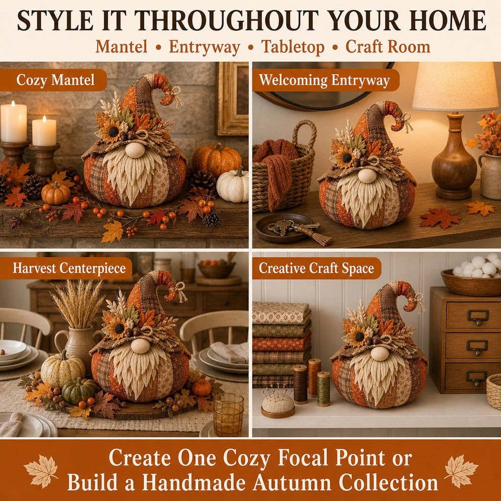 ⏳ Last Day 49% OFF – 🎃 Beginner-Friendly DIY Layered Harvest Pumpkin Patchwork Kit Collection | Complete Kit with All Tools & Step-by-Step Guide Included 💕