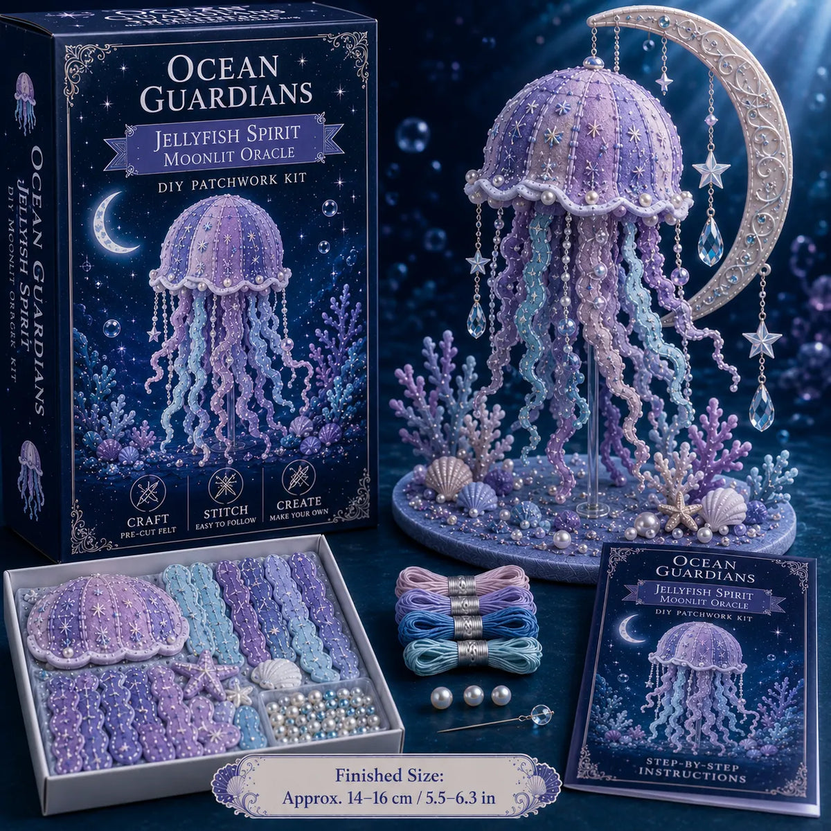 🔥LAST 4 HOURS,BUY 2 GET 1 FREE — Each discount is $8.5🎁 Ocean Guardians DIY Patchwork Kit Collection🌊