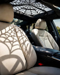 🕸🦇Halloween Sunroof Decal – Gothic Spiderweb & Bats Window Overlay