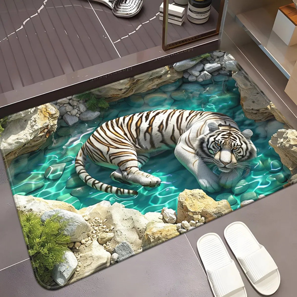 Visual Illusion Endless Abyss Pattern HD Printed Non-Slip Doormat