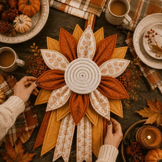 🔥Last Day 50% OFF ✨Quilted Fabric Flower Door Hanger