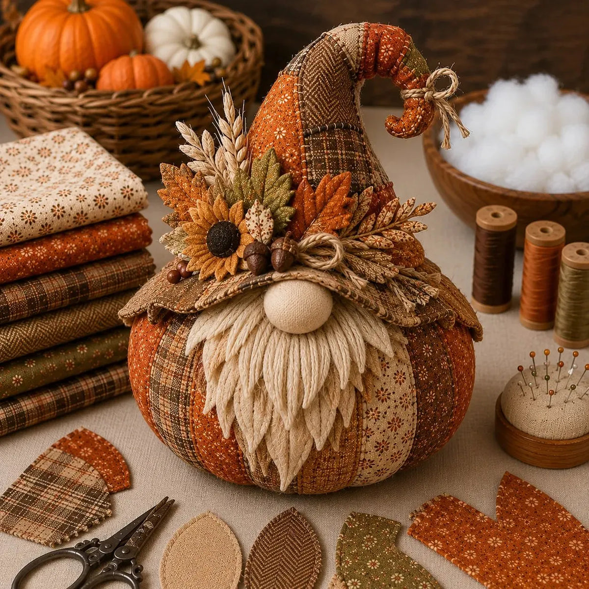 ⏳ Last Day 49% OFF – 🎃 Beginner-Friendly DIY Layered Harvest Pumpkin Patchwork Kit Collection | Complete Kit with All Tools & Step-by-Step Guide Included 💕