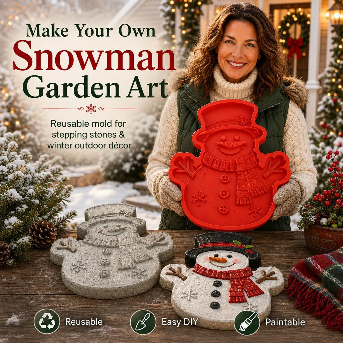 💥 LAST DAY 49% OFF – ☃️ Reusable Snowman Garden Path Maker – Make Your Winter Garden Truly One of a Kind (📦 Buy 2, Get Free Shipping)