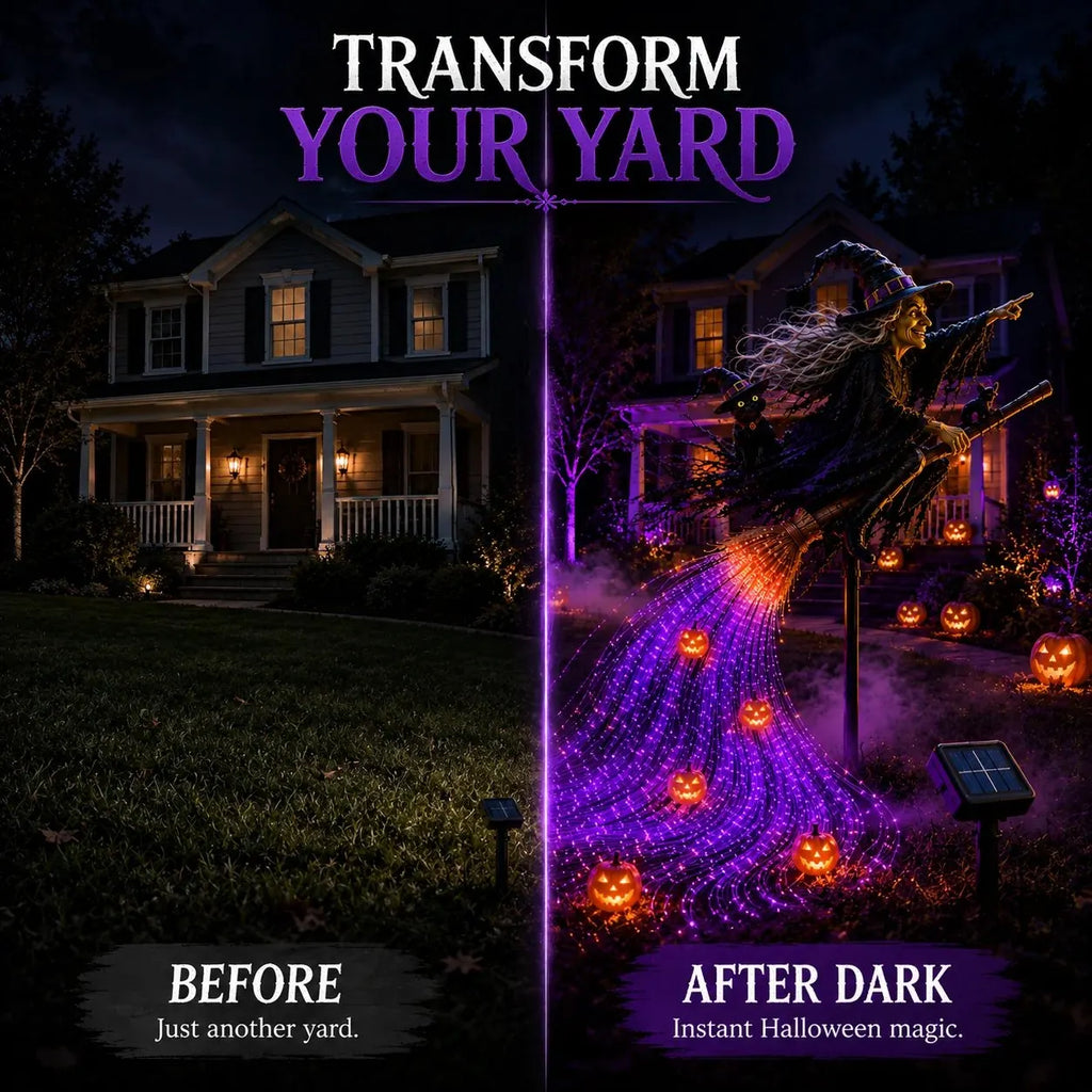 🔥Buy 2 Get 20% OFF🔥🎃 HALLOWEEN MAGIC SALE  49% OFF - Witch’s Magic Trail ✨ Solar Fiber Optic Yard Light