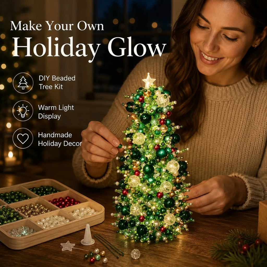 🎄 DIY Beaded Mini Christmas Tree Kit – Create Your Own Glowing Holiday Decoration - Limited Time 50% OFF