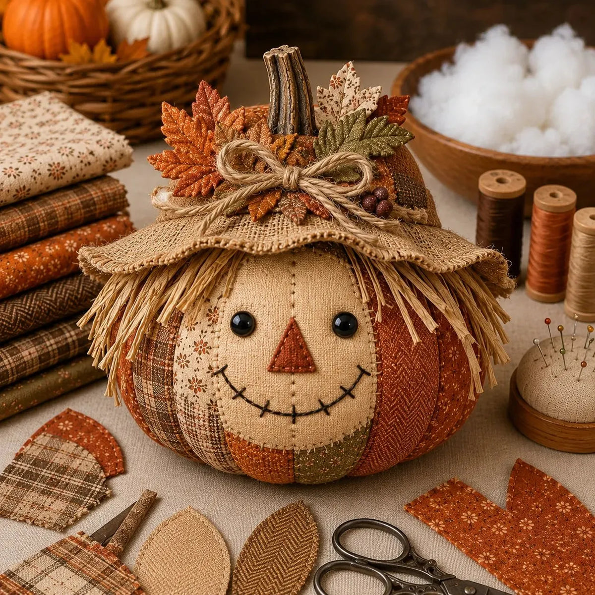 ⏳ Last Day 49% OFF – 🎃 Beginner-Friendly DIY Layered Harvest Pumpkin Patchwork Kit Collection | Complete Kit with All Tools & Step-by-Step Guide Included 💕