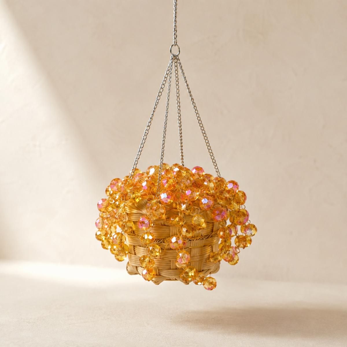 Mini Beaded Plant Car Charm