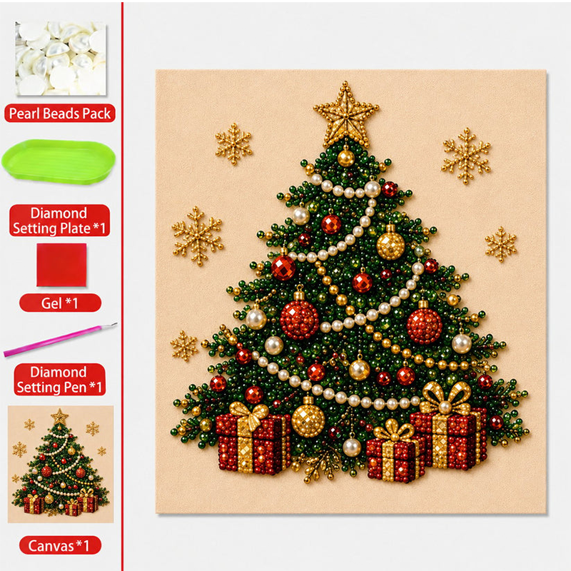 🎅  ✨ Christmas Pearl & Rhinestone Painting Kit – Create DIY Gifts & Festive Decor Early 🎄